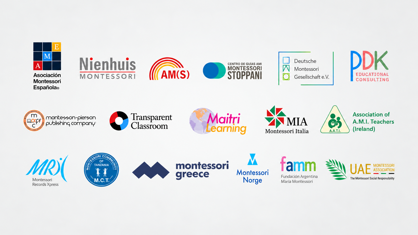 Organizaciones colaboradoras de Montessori Films